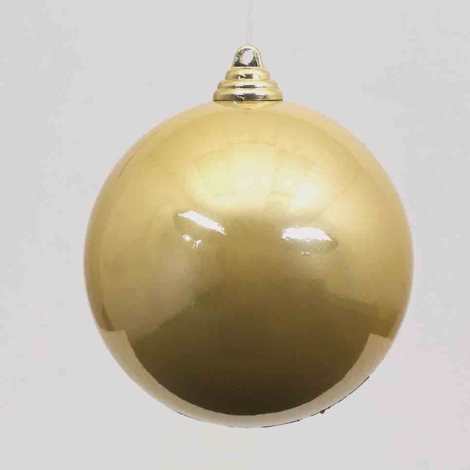 Farrisilk 4 inch Gold Candy Apple Ornament with a lustrous metallic finish for Christmas trees, wreaths, garlands and elegant holiday décor.