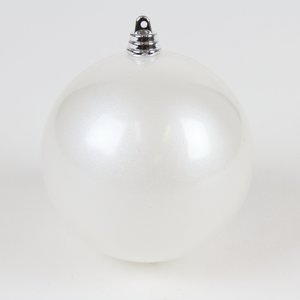 Farrisilk 8" White Candy Apple Ornament