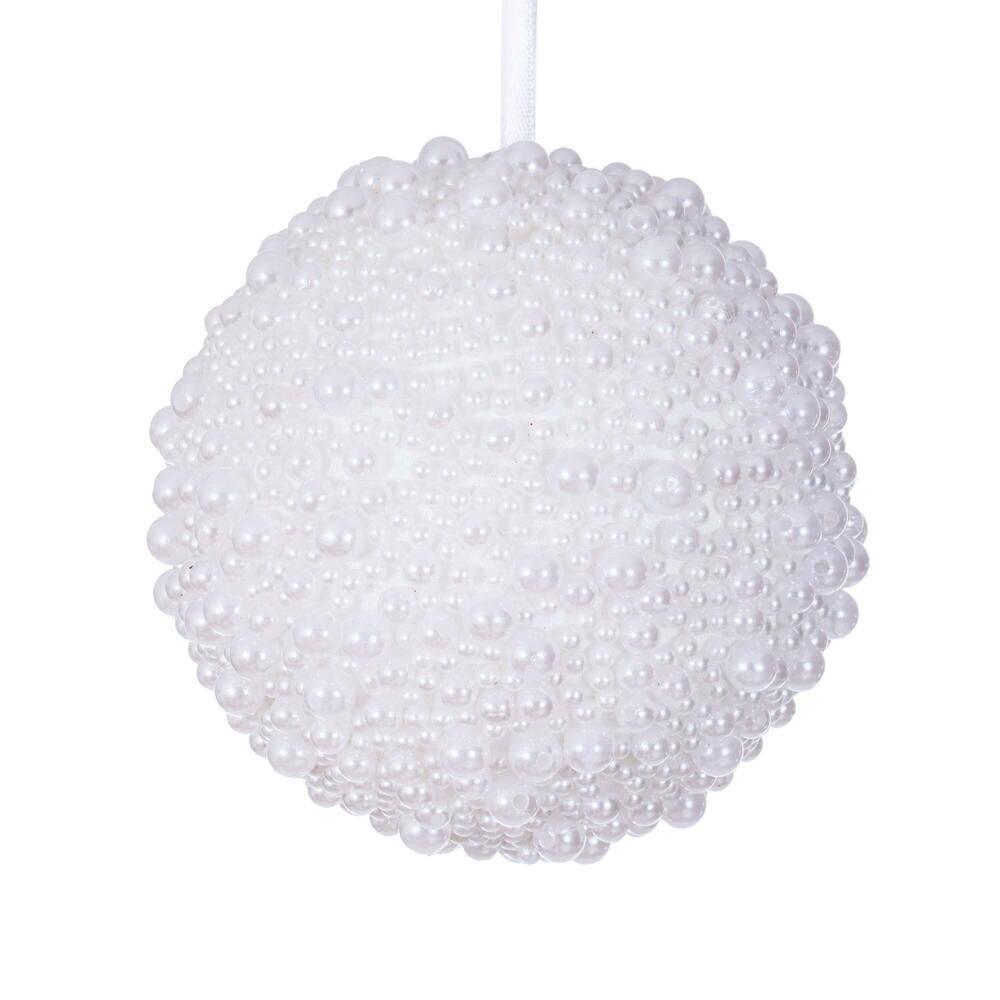 White Pearl Ball Ornament - Thumbnail 2