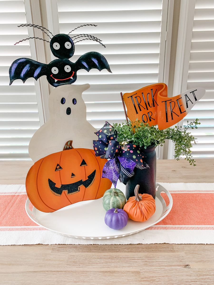 Round Top Collection 7" Halloween Trick or Treat Flag