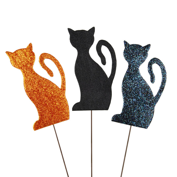 Round Top Collection 17" All GlitterHalloween Cats- Choice of 1 color