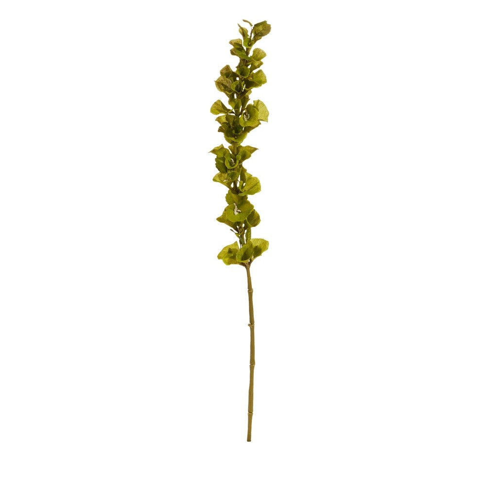 Artificial green plant stem on a white background