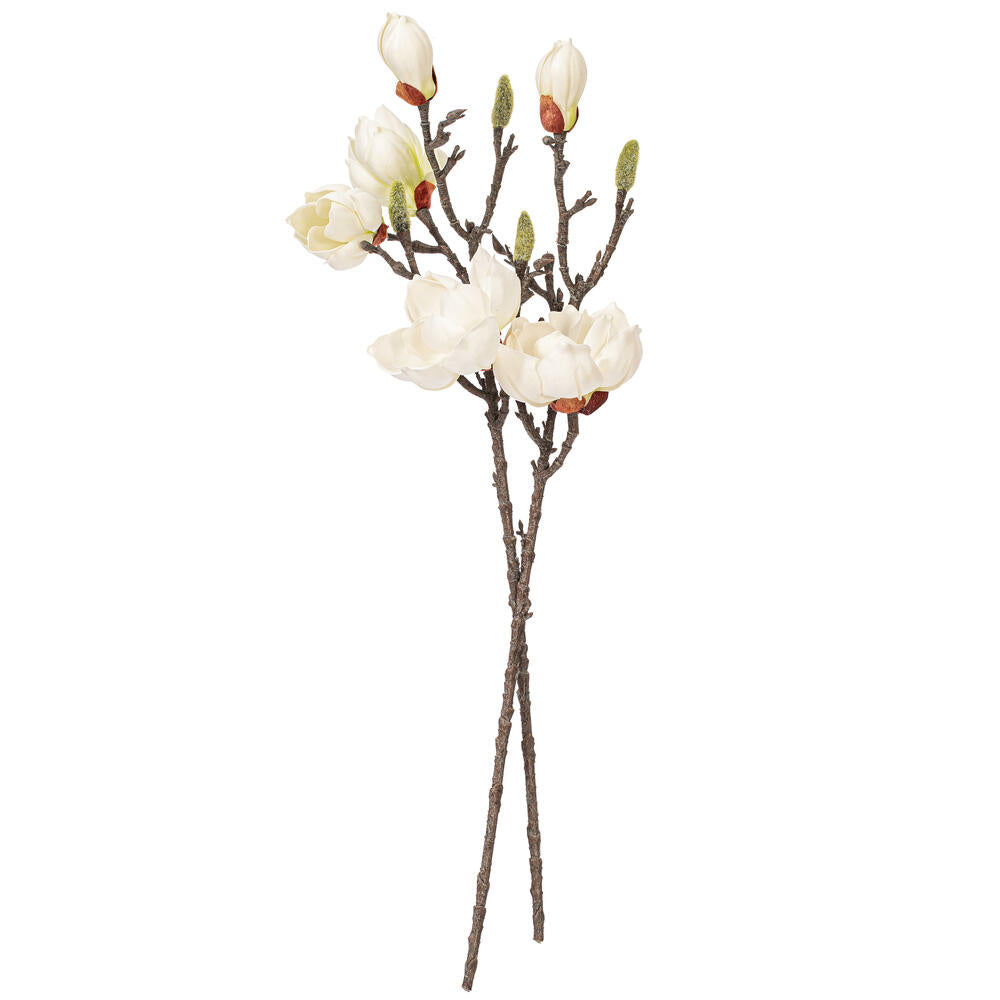 (2) Vickerman 29" Artificial White Magnolia Flower Buds Spray (set of 2)