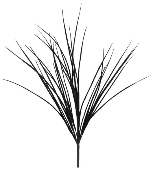 (2) 27" Black Flocked Grass Bush- set of 2