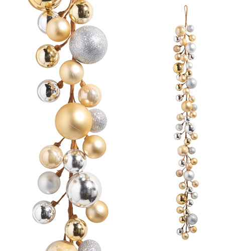 RAZ 4’ Champagne Ball Garland