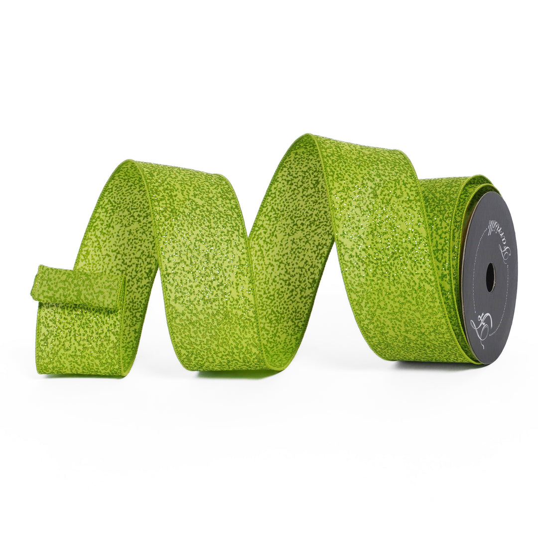 Lime Green Ribbon on a white background