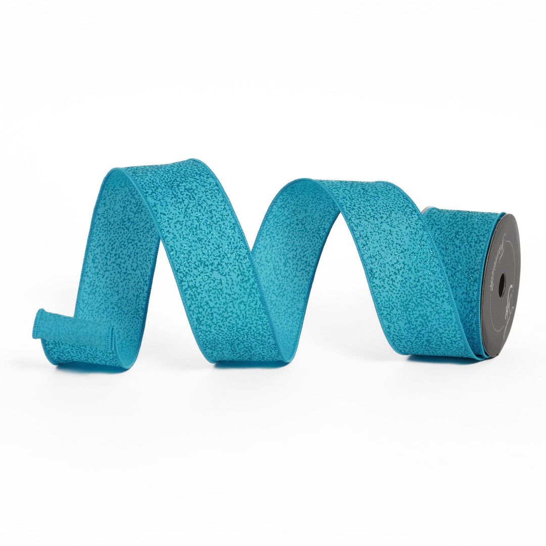 Turquoise ribbon on a white background