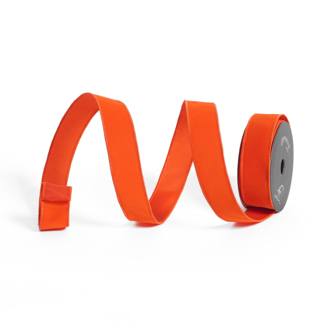 Orange ribbon on a white background