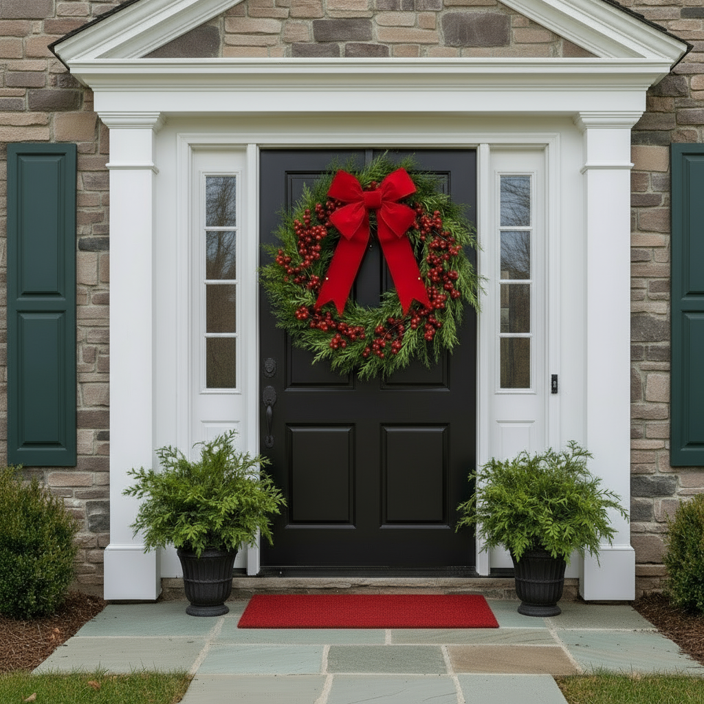 Vickerman Outdoor 36" x 45" Red Velvet Bow