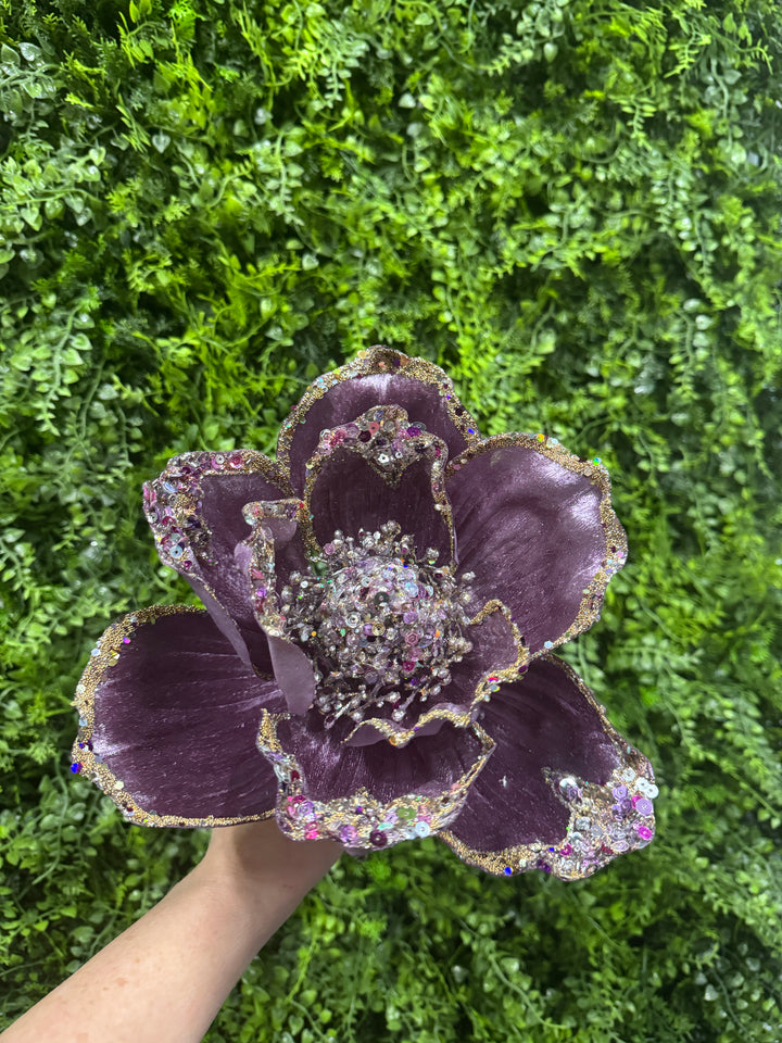 Farrisilk 10" Lavender Victorian Magnolia Stem