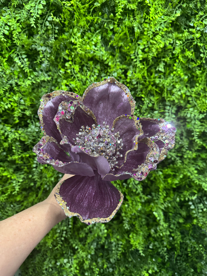 Farrisilk 10" Lavender Victorian Magnolia Stem