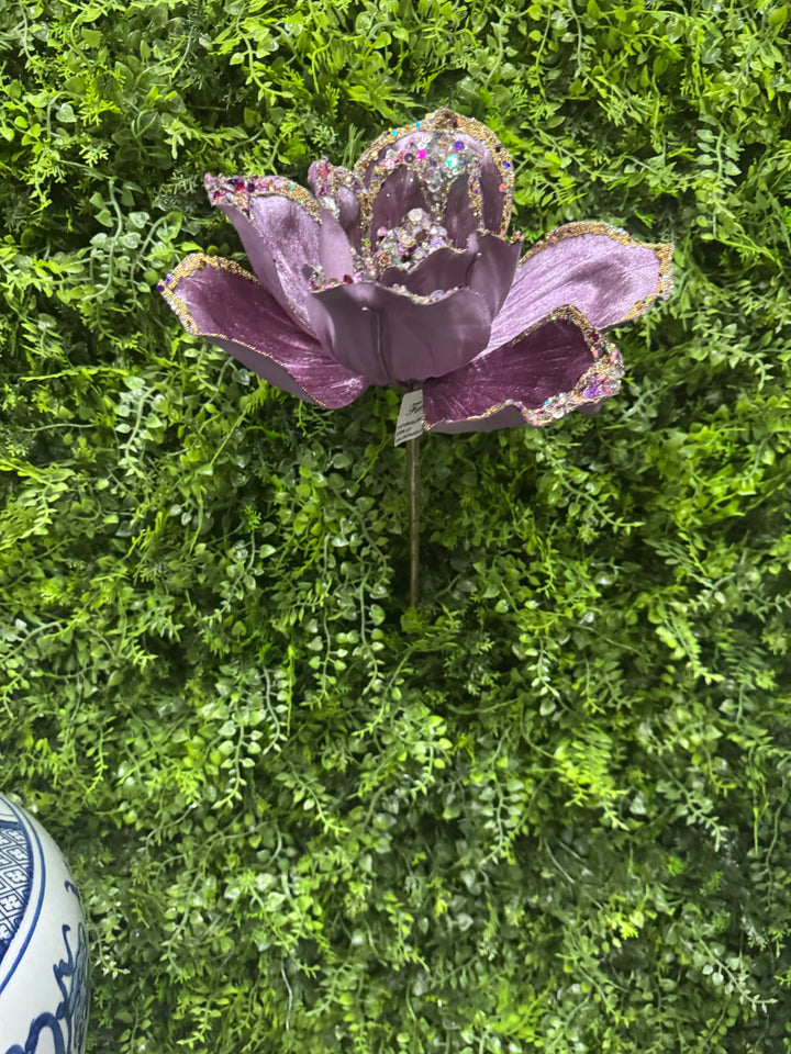 Farrisilk 10" Lavender Victorian Magnolia Stem