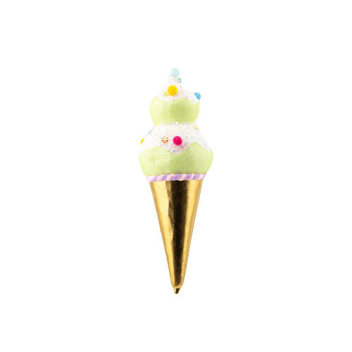 15" Green Double Scoop Ice Cream Cone