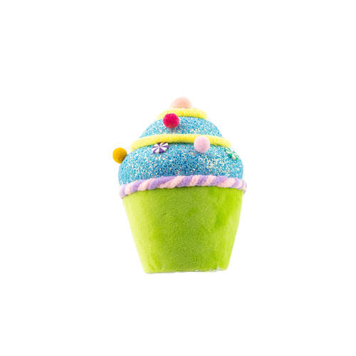 6" Green and Blue Cupcake