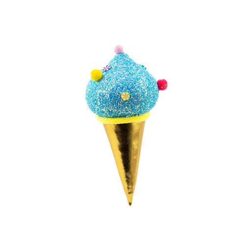 7" Blue Ice Cream Cone
