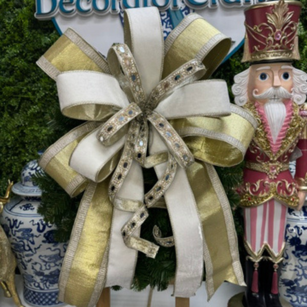 XL Platinum Gold, Gold and Ivory Bow