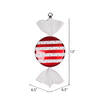 Vickerman 13" Red and White Stripe Glitter Candy