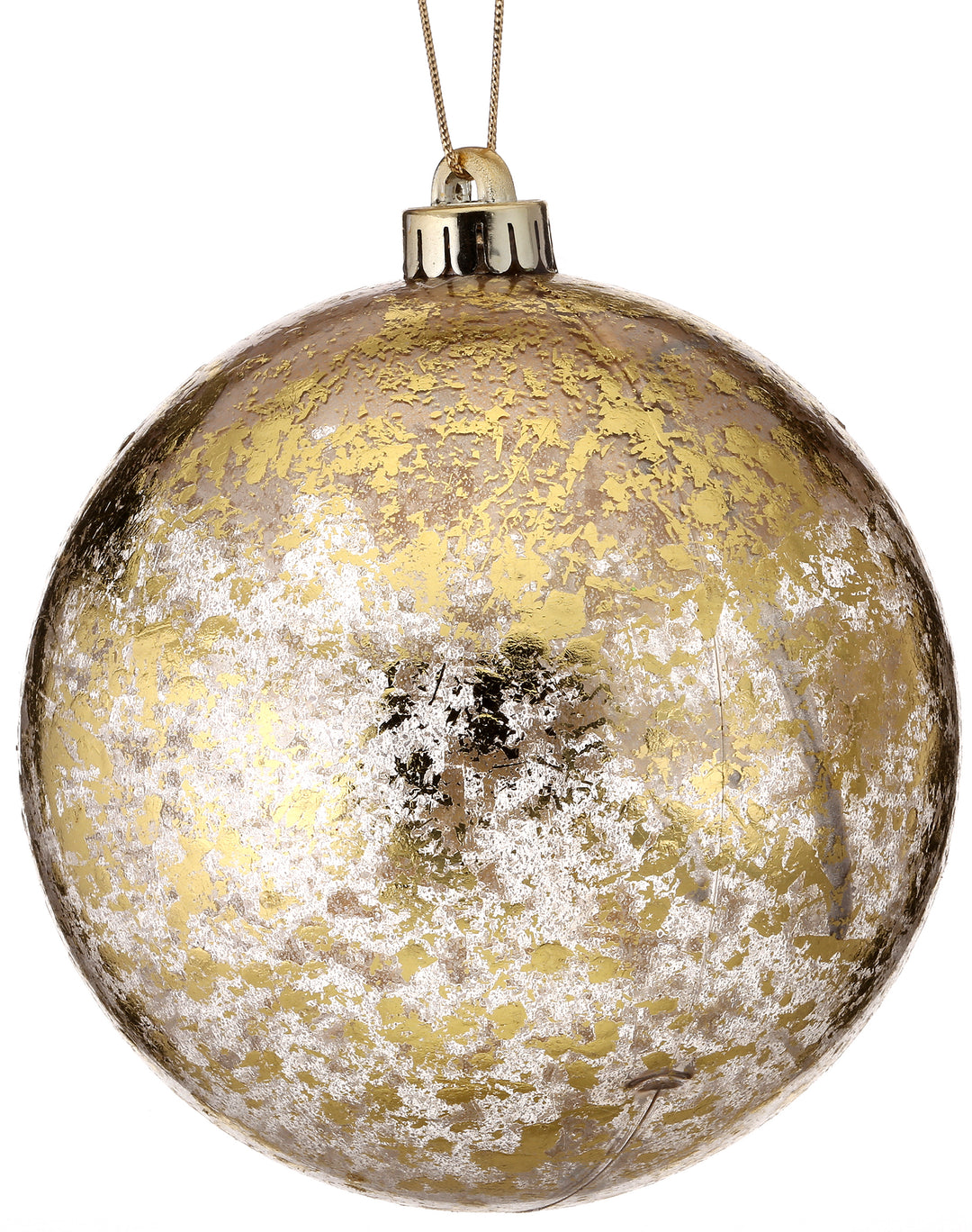 Regency 6" Gold Metallic Leaf Ball Ornament