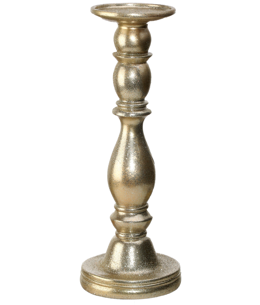 Regency 12" Glitter Tabletop Pillar in Champagne