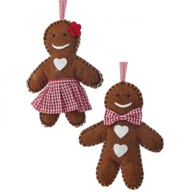 Regency 10-12" Wool Gingerbread Girl in Brown, Red and White - Boy is sold out