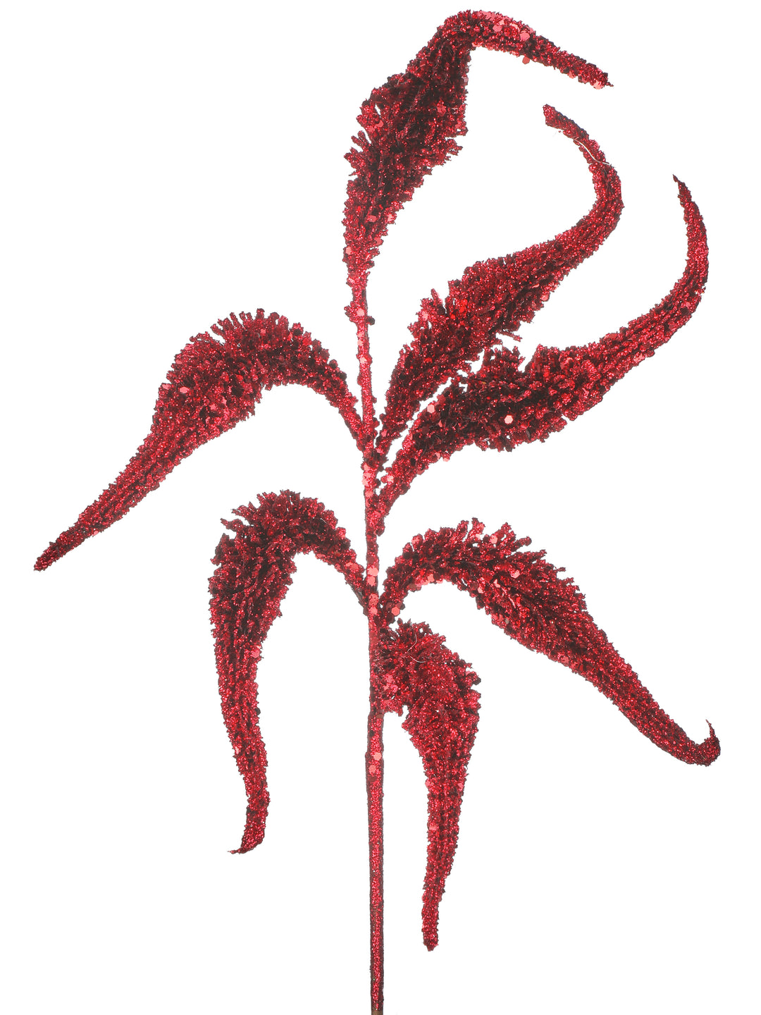 (2) Regency 20" Glitter/Sequin/Bead Amaranthus Spray in Red - set of 2