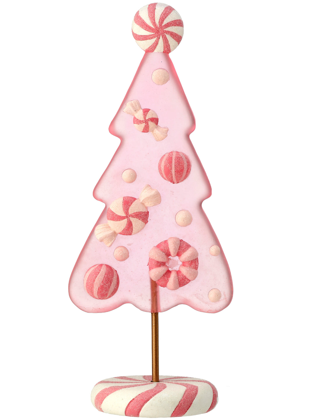 Regency 10" Pink and White Clear Resin Candy Tree