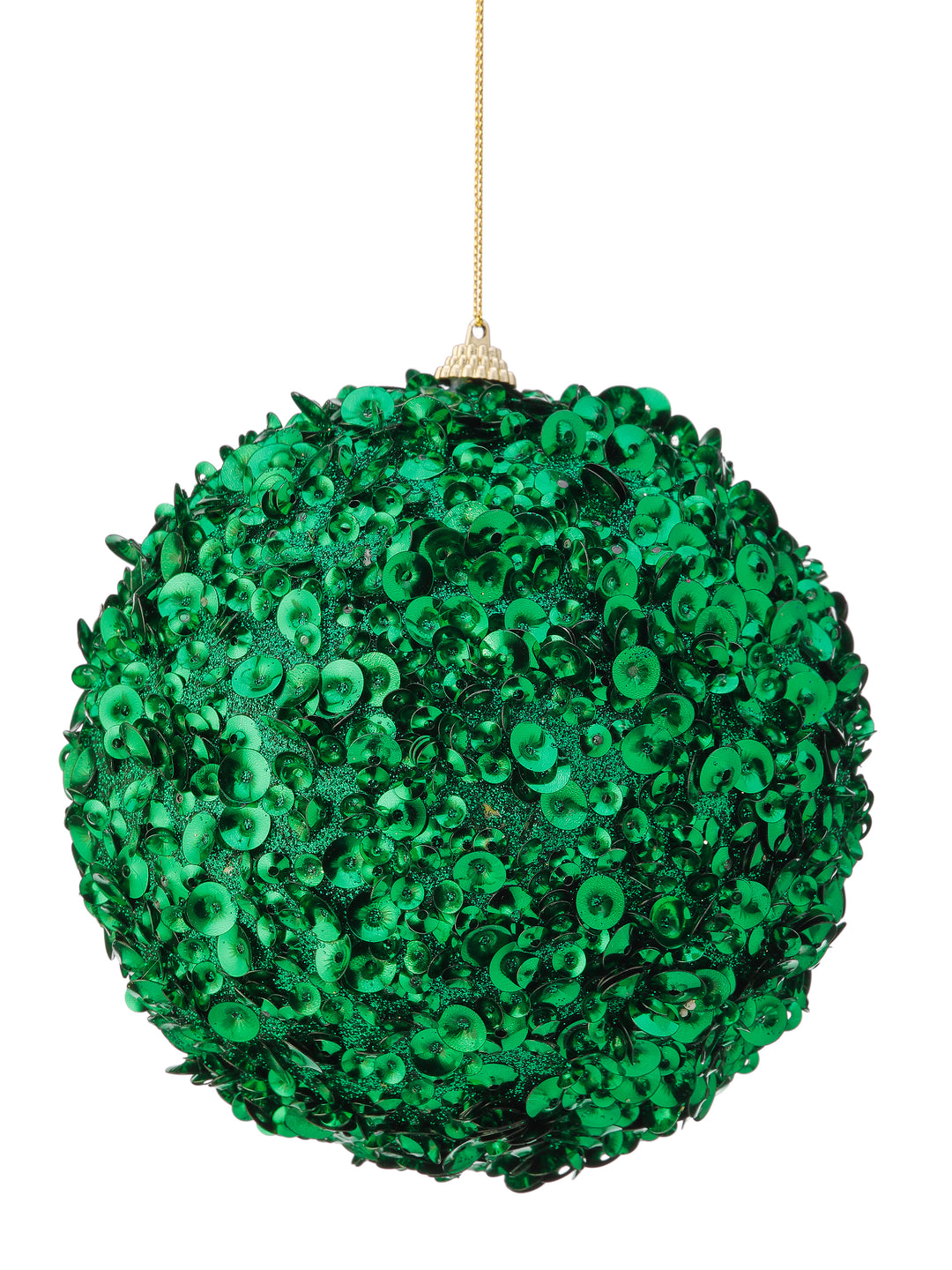 Regency 6" Glamour Green Sequin Ball Ornament
