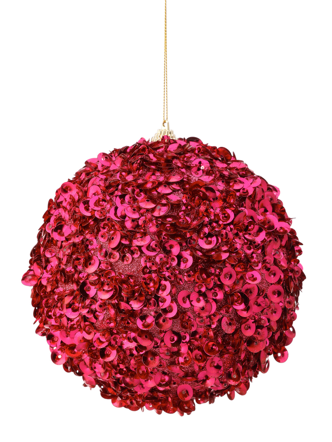 Regency 6" Glamour Hot Pink Sequin Ball Ornament