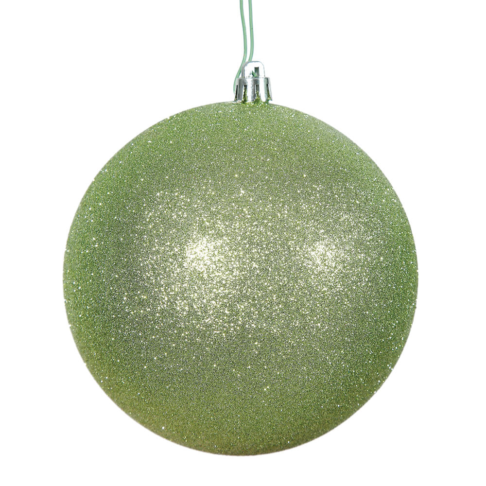 Vickerman 6" Celadon Green Glitter Ball Ornament