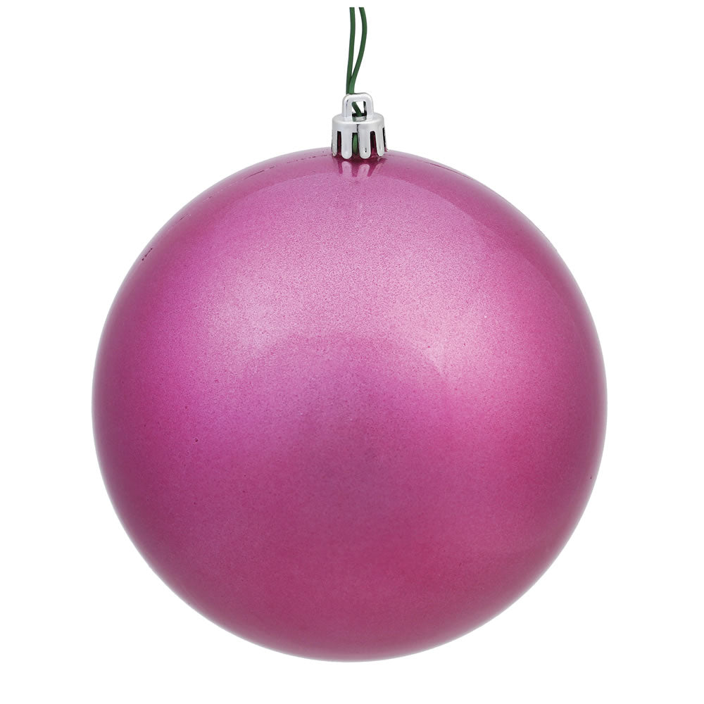 Vickerman 4.75" UV Mauve Pink Candy Ball Ornament