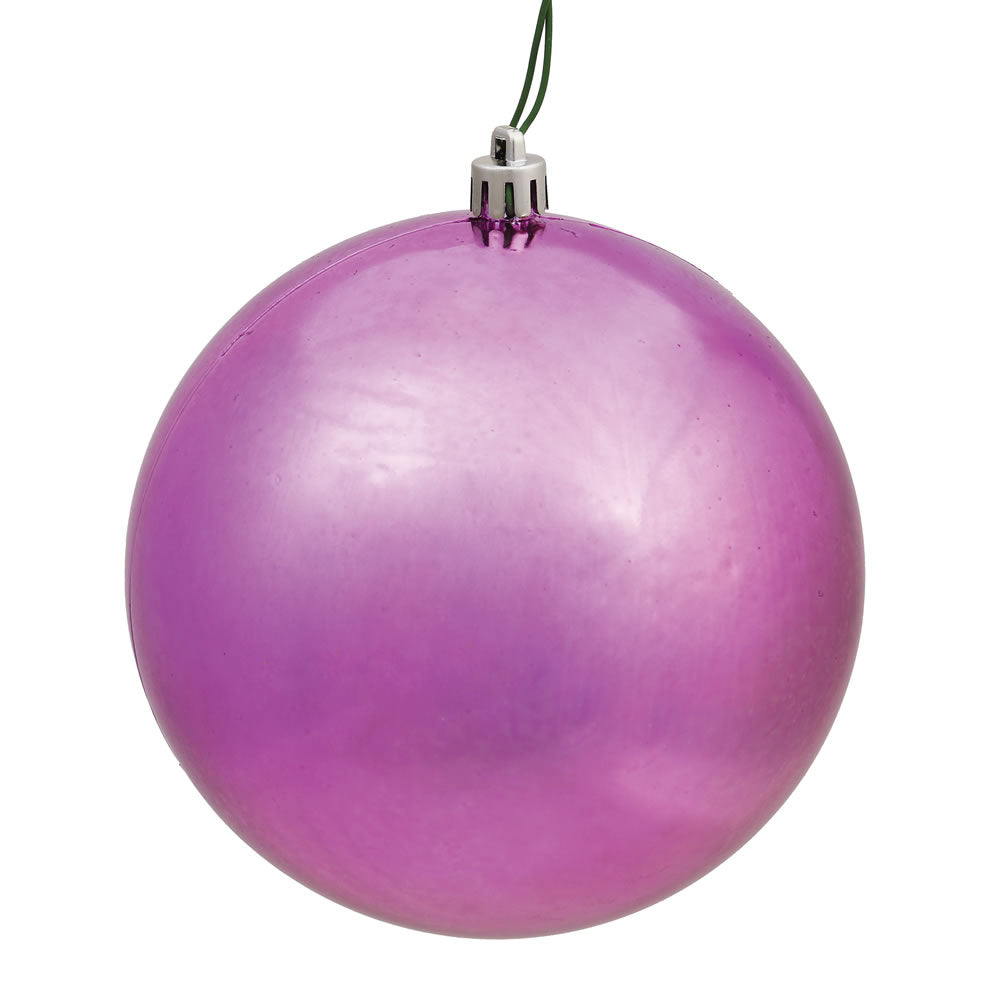 Vickerman 6" UV Mauve Pink Shiny Ball Ornament
