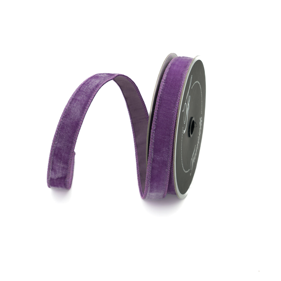 Farrisilk .75" x 10 YD Violet Purple Velvet Luster Wired Ribbon