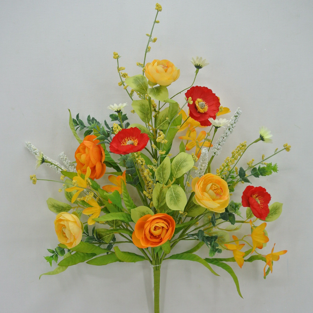 Ranunculus and poppies