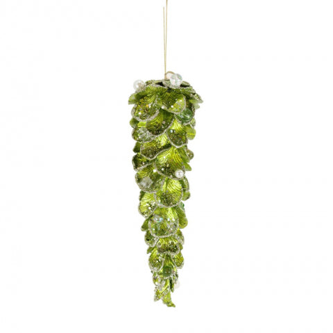 Direct Export 11" Lime Green Jewel Pinecone Ornament