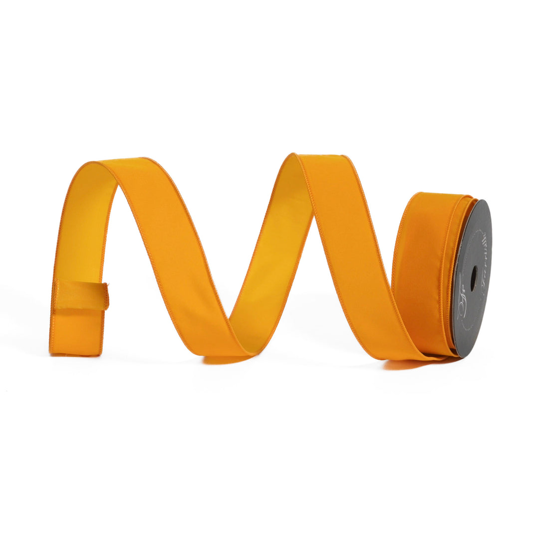 Yellow ribbon on a white background