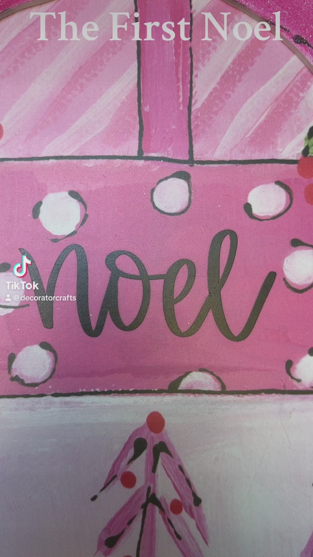 RAZ 21" Noel Pink Present Stack with Stand