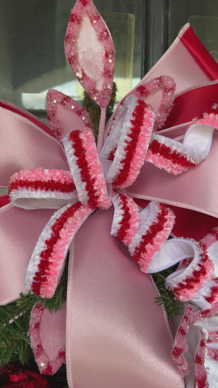 Candy Poinsettia Swag Kit with exclusive Farrisilk ribbons - PURCHASE WITH TUTORIALS OR SEPARATELY ONLY