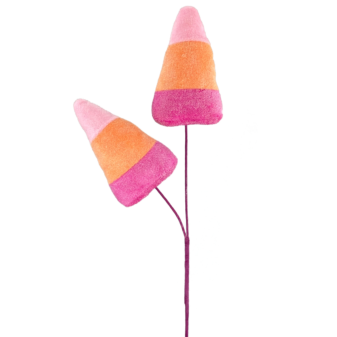 22" Candy Corn Spray x 2 in Hot Pink/Orange and Pink
