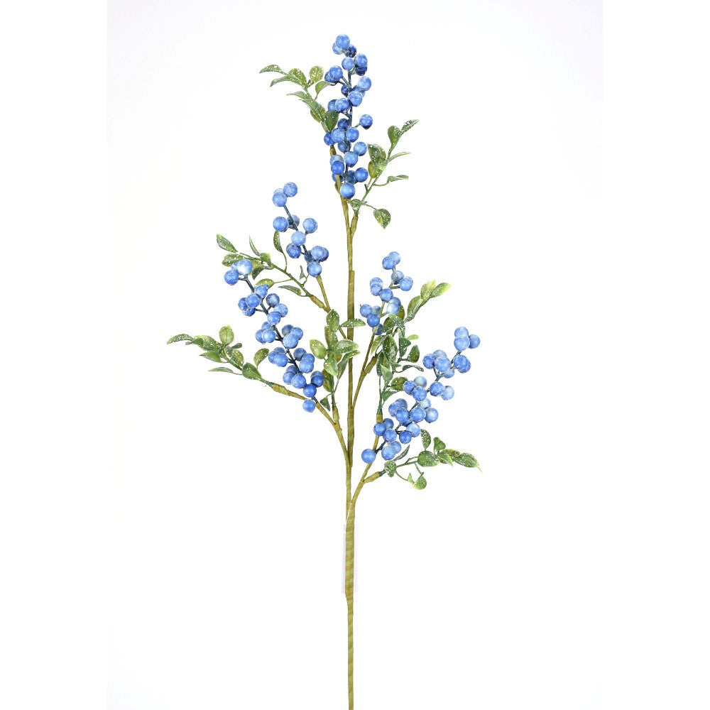 Direct Export 28" Berry Leaves Spray in Blue
