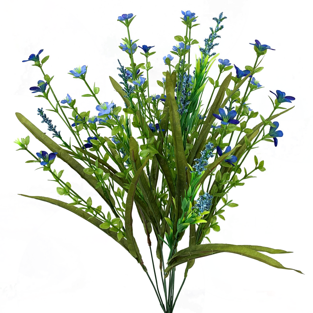21" Flower Filler Bush x 10 in Blue