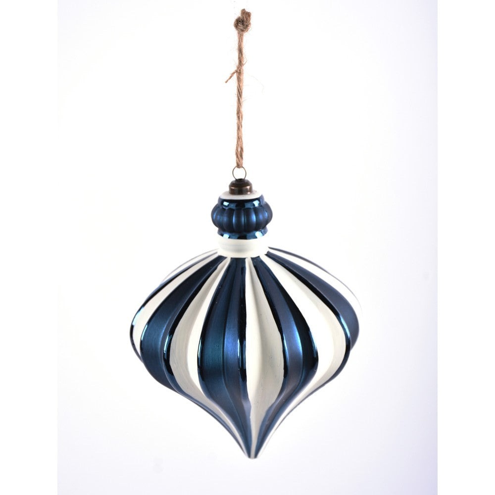 Direct Export 7" Onion Ornament in Blue/White