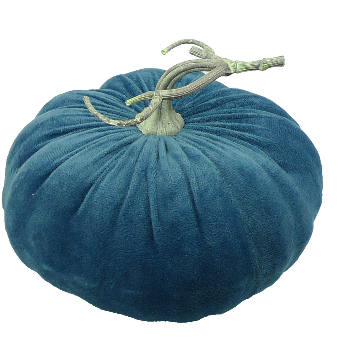 7" Velvet Pumpkin in Blue