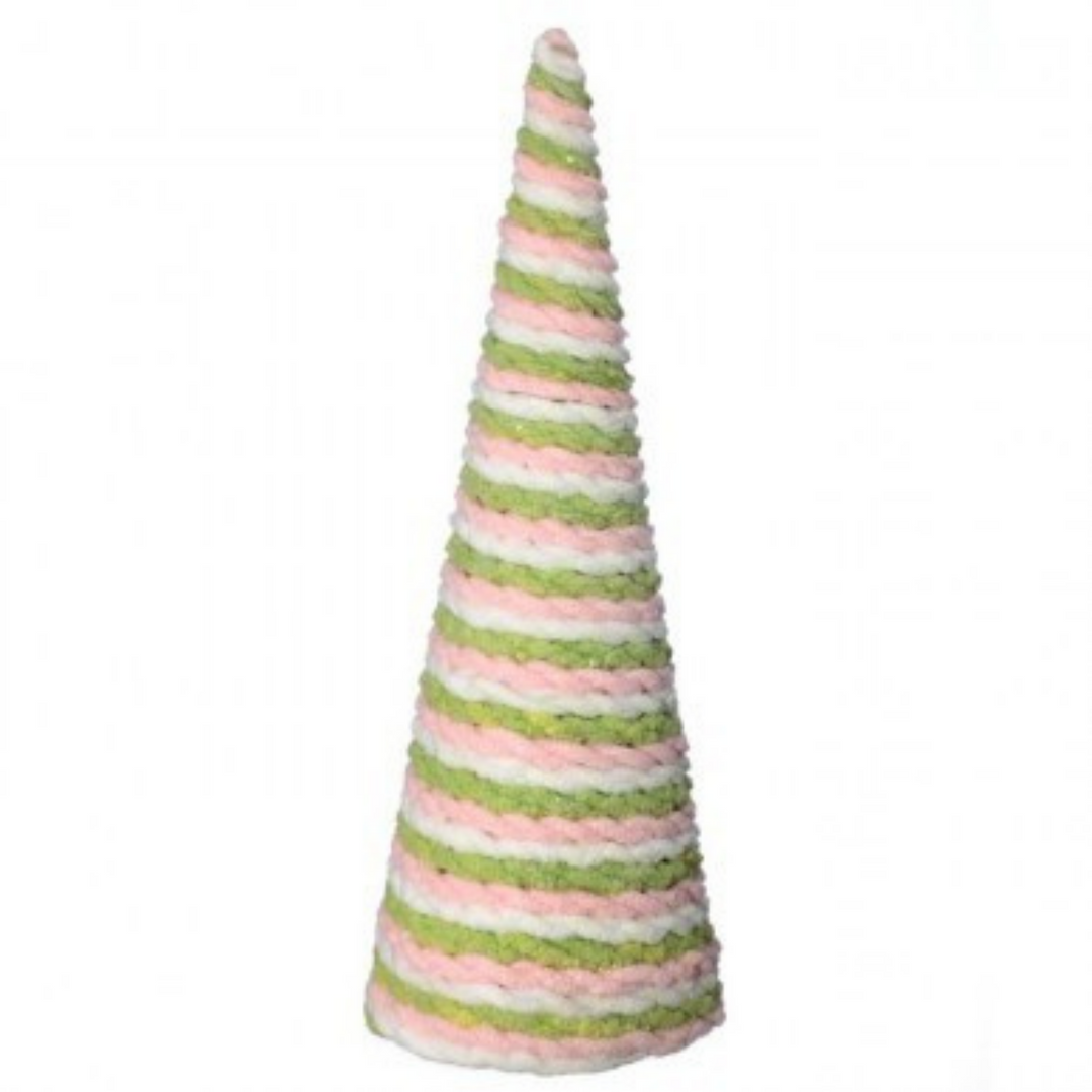 Regency 17" Fabric Frosting Cone Tree lightly glittered
