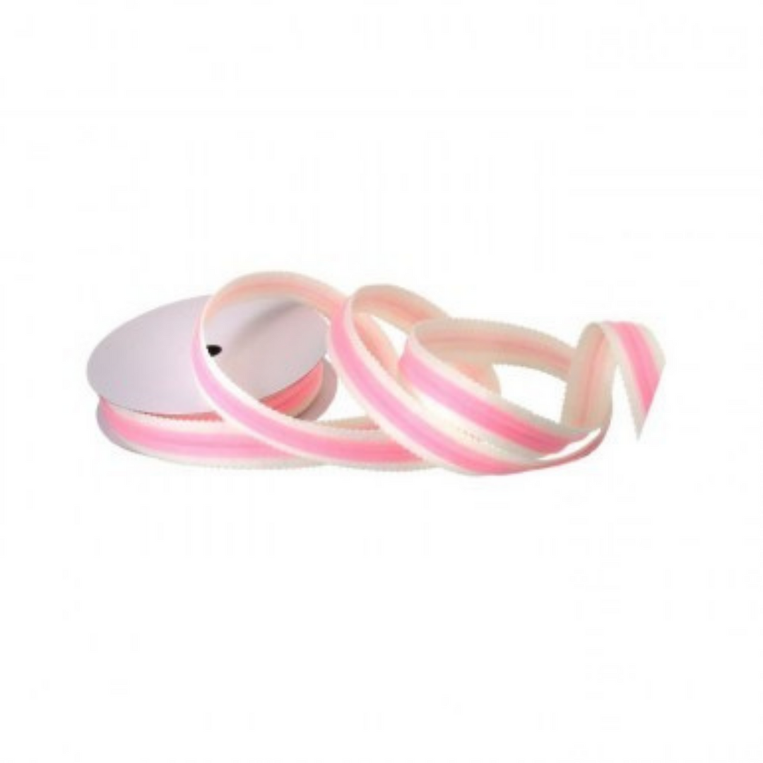 Regency LUXURY 1.5" x 10 YD Ribbon Candy Wired Ribbon - Pink/White