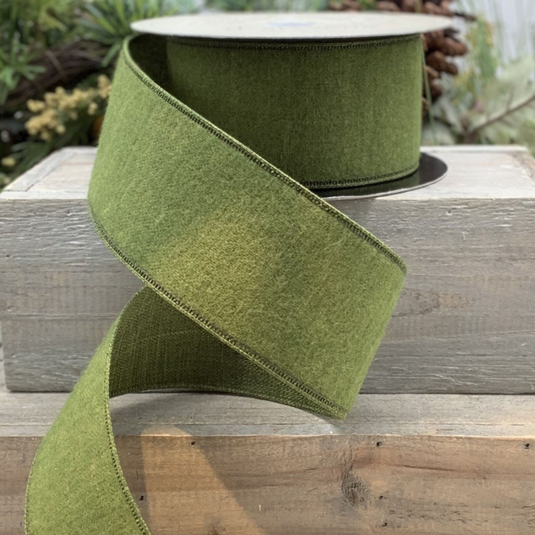 d. stevens LUXURY 2.5 x 10 YD Flannel Linen in Spruce Green Wired Rib –  DecoratorCrafts
