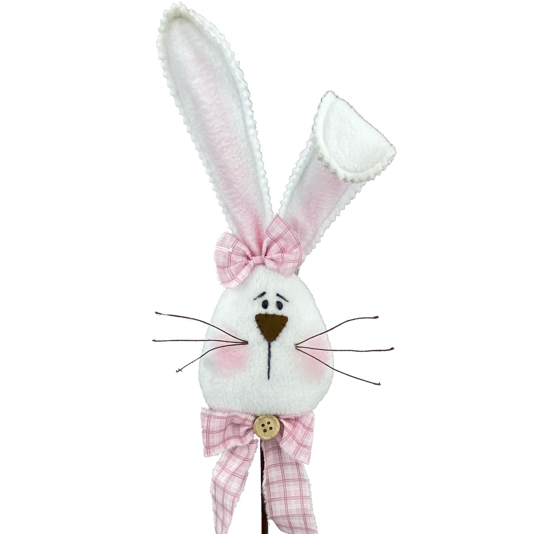 20" Bunny Head Pick in Pink/White and Black