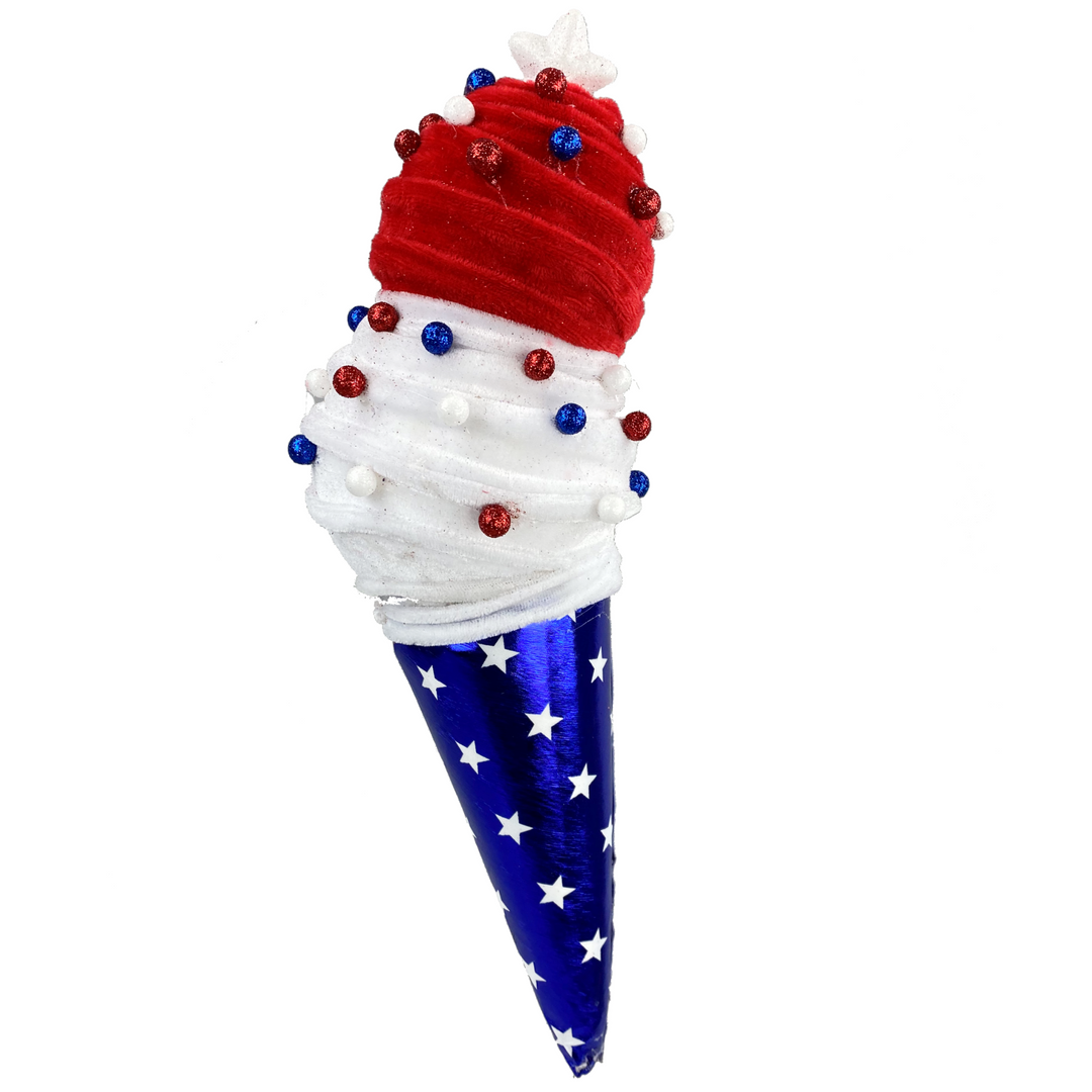 18" Red, White & Blue Ice Cream Cone