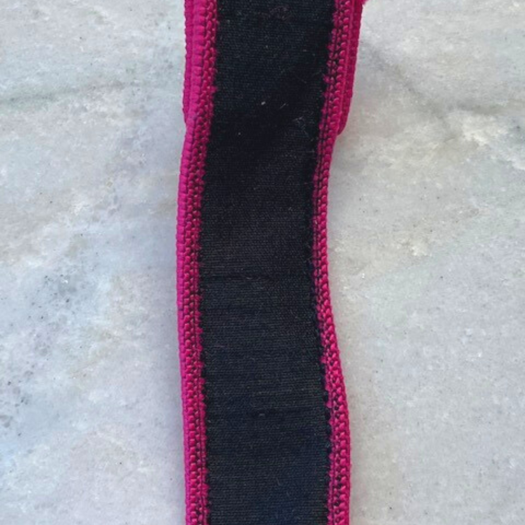 DC Exclusive - Farrisilk 1 " x 10 YD Two Tone Velvet in Hot Pink/Black