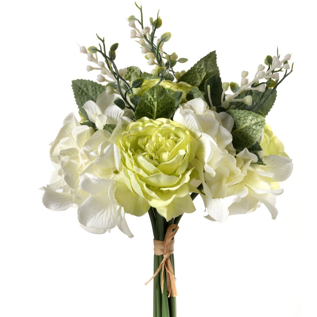 12" Regency Cabbage Rose and Hydrangea bundle