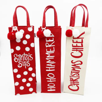 DTHY Christmas Wine Bags - Set of 3